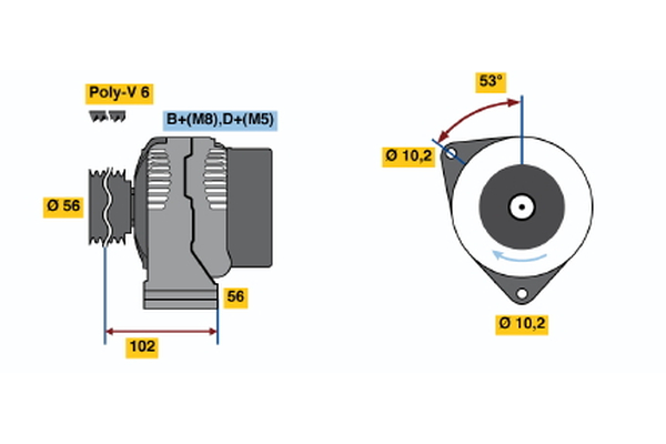 BOSCH 0 123 320 058 Alternator