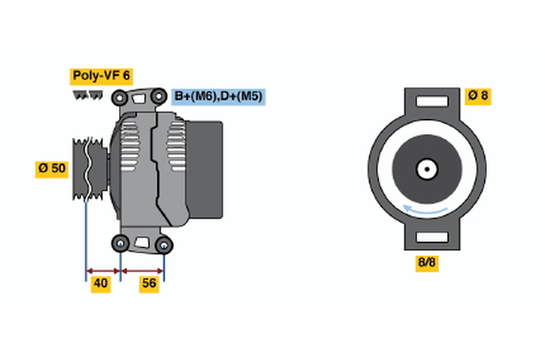 BOSCH 0 123 510 108 Alternator