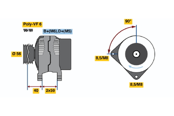 BOSCH 0 123 510 109 Alternator