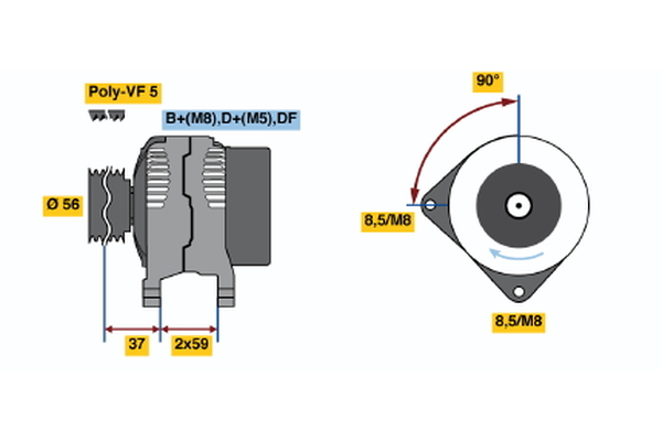 BOSCH 0 123 515 003 Alternator