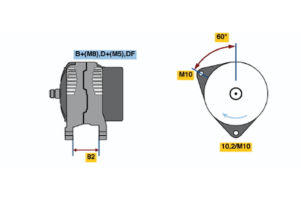 BOSCH 0 123 520 026 Alternator