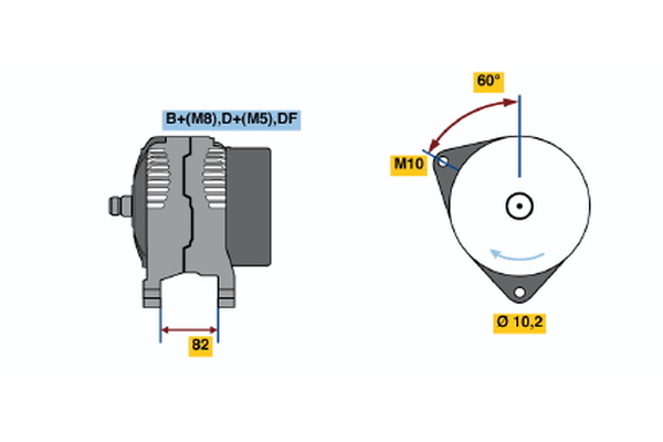 BOSCH 0 123 520 027 Alternator