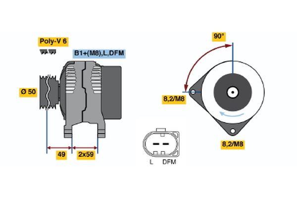 BOSCH 0 124 325 013 Alternator