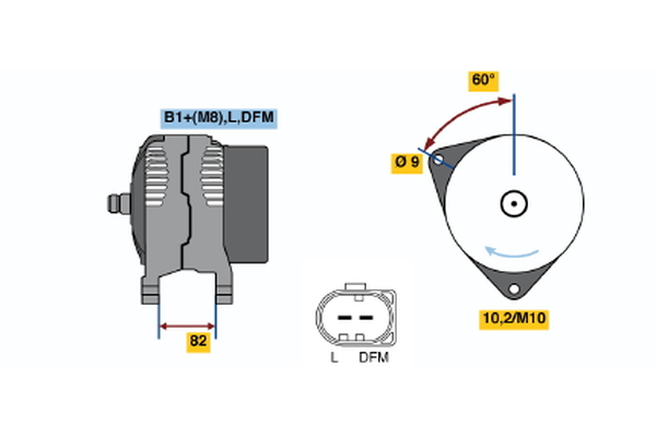 BOSCH 0 124 325 036 Alternator