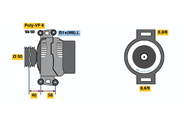 BOSCH 0 124 325 093 Alternator