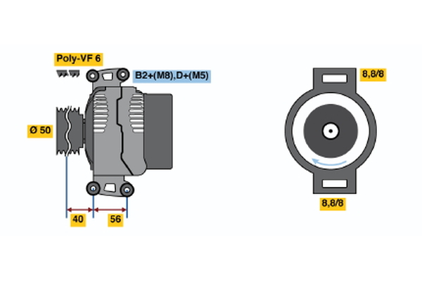 BOSCH 0 124 325 046 Alternator