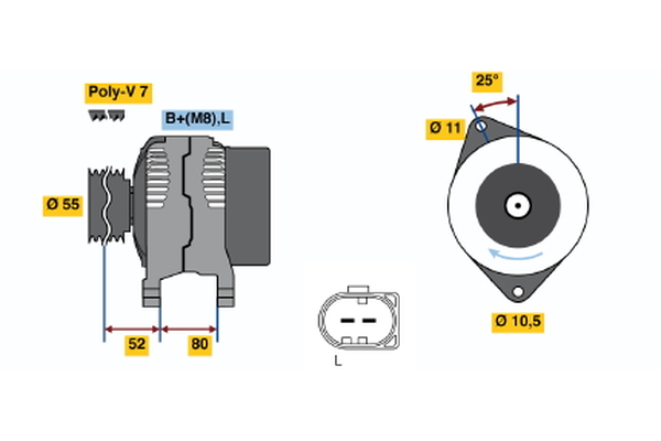 BOSCH 0 124 325 053 Alternator