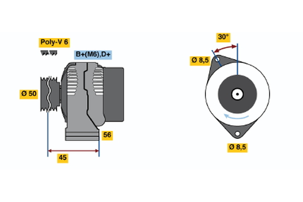 BOSCH 0 124 325 117 Alternator