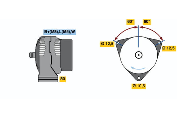 BOSCH 0 124 325 118 Alternator