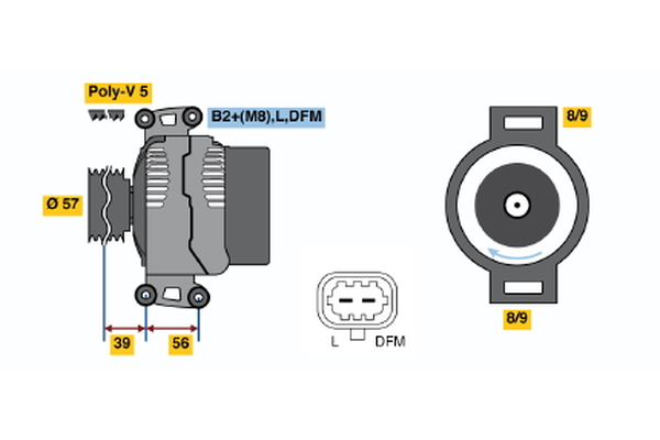 BOSCH 0 124 415 009 Alternator