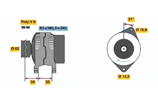 BOSCH 0 124 415 015 Alternator