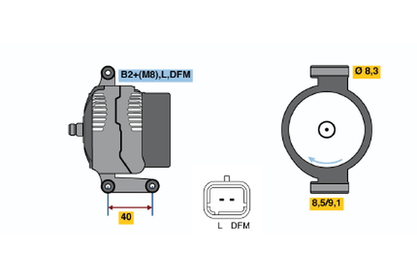 BOSCH 0 124 415 040 Alternator