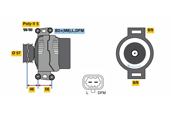 BOSCH 0 124 425 056 Alternator