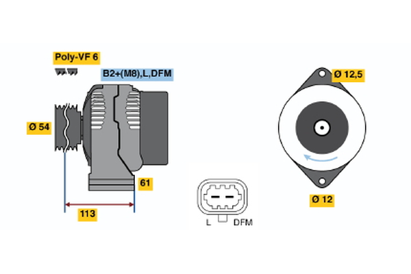 BOSCH 0 124 425 058 Alternator