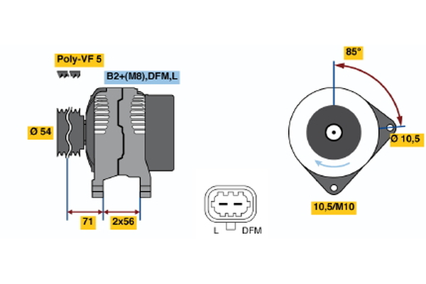 BOSCH 0 124 425 060 Alternator