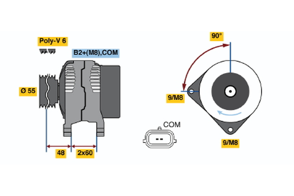 BOSCH 0 124 425 070 Generator