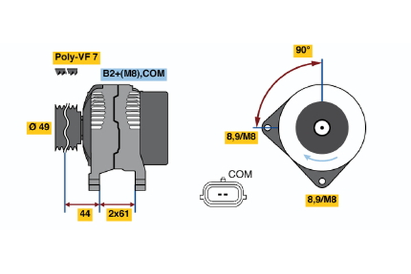 BOSCH 0 986 048 040 Alternator