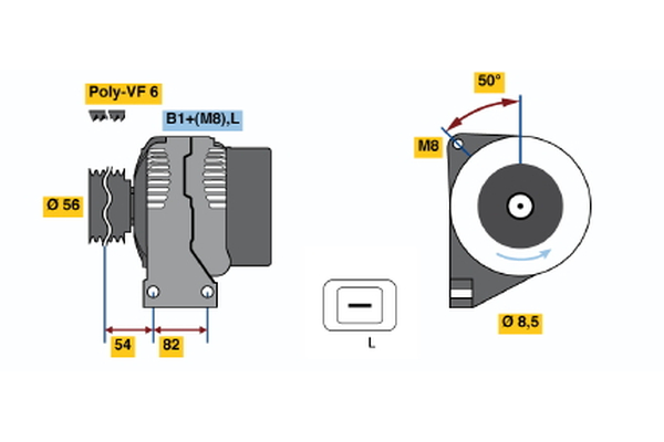 BOSCH 0 124 515 019 Alternátor