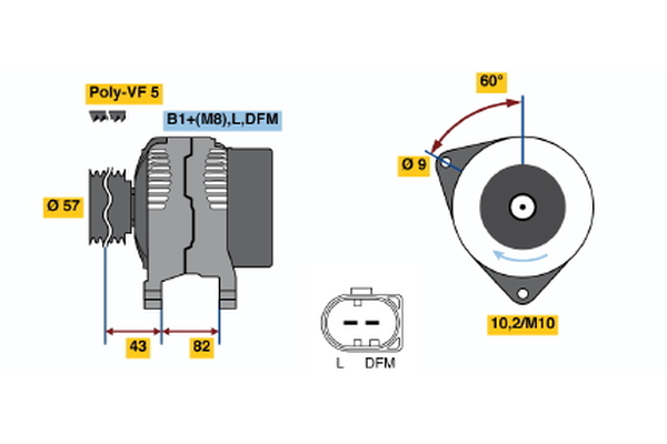 BOSCH 0 124 515 025 Alternator