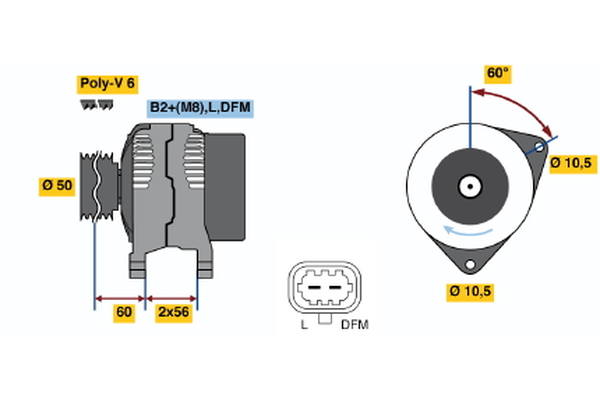 BOSCH 0 124 515 032 Alternator