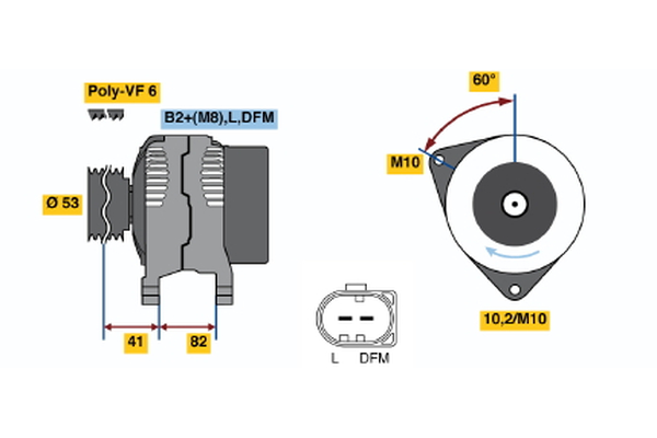 BOSCH 0 124 525 057 Alternator