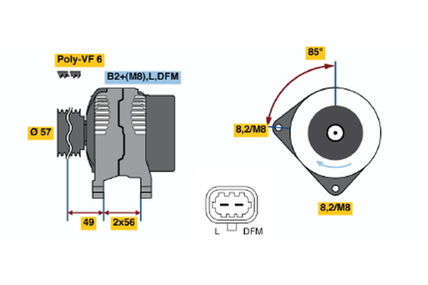 BOSCH 0 124 525 097 Alternator