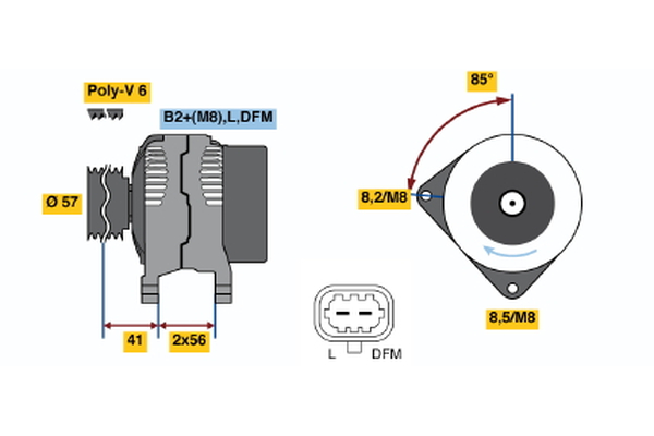 BOSCH 0 124 525 174 Alternator