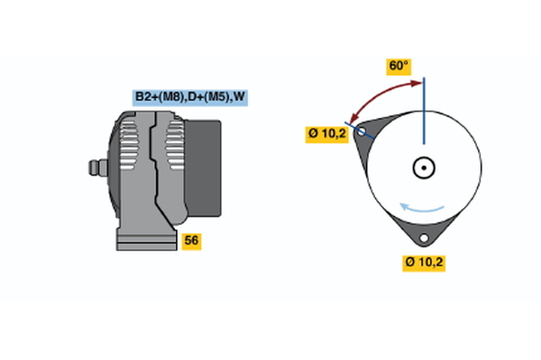 BOSCH 0 124 615 041 Alternator