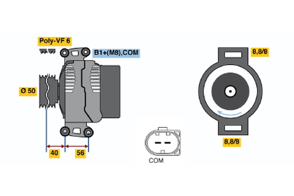 BOSCH 0 124 615 042 Alternator