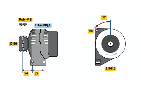 BOSCH 0 986 047 510 Alternator