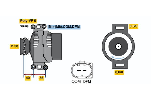 BOSCH 0 124 625 022 Alternator