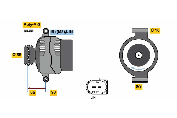 BOSCH 0 125 711 047 Alternator