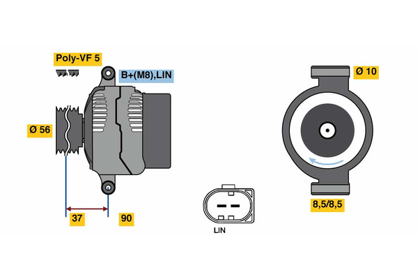 BOSCH 0 125 711 048 Alternator