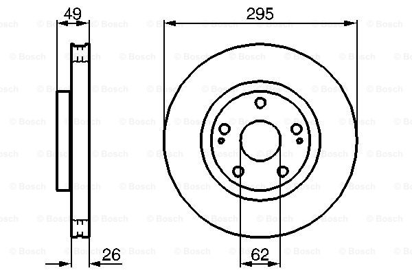 BOSCH 0 204 173 008 Brake Disc