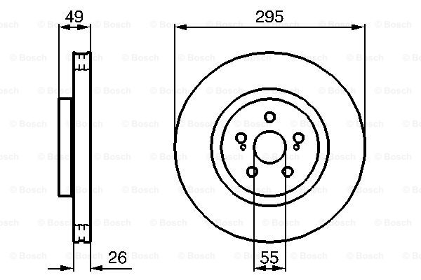 BOSCH 0 204 173 009 Brake Disc