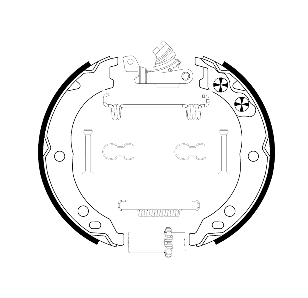 BOSCH 0 204 113 821 Bremsbackensatz, Feststellbremse