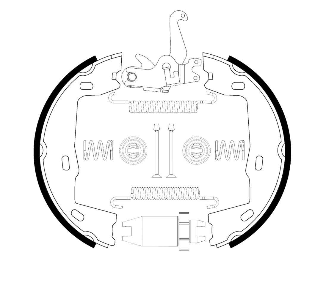 BOSCH 0 204 113 824 Bremsbackensatz, Feststellbremse