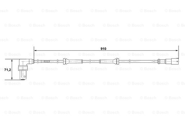 BOSCH 0 265 001 058 Sensore, N° giri ruota