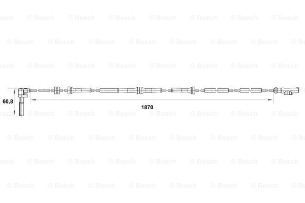 BOSCH 0 265 007 542 Sensore, N° giri ruota-Sensore, N° giri ruota-Ricambi Euro