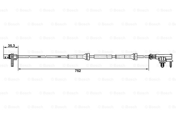 BOSCH 0 265 007 638 Sensore, N° giri ruota