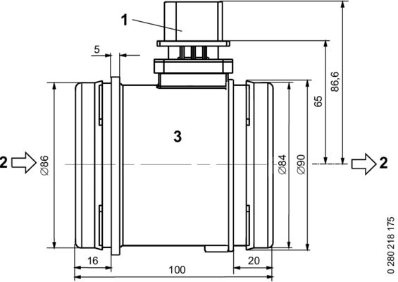 BOSCH 0 280 218 175 Debimetro