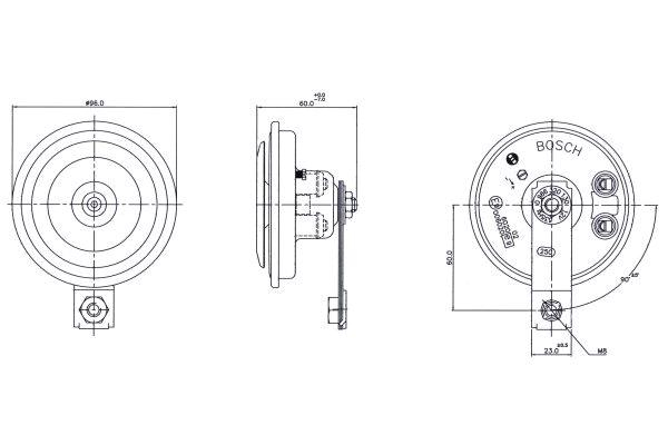 BOSCH 0 986 320 130 Clacson