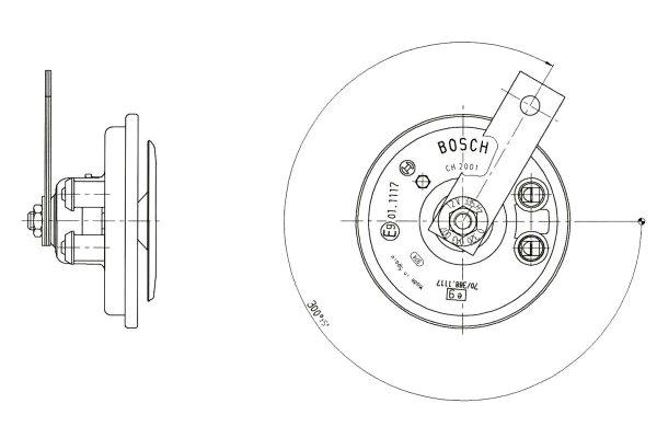 BOSCH 0 320 043 007 Κόρνα for DUCATI MOTO GUZZI