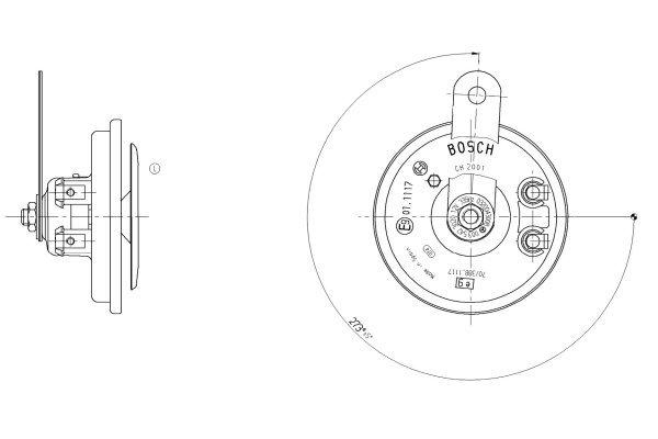 BOSCH 0 320 043 008 Κόρνα