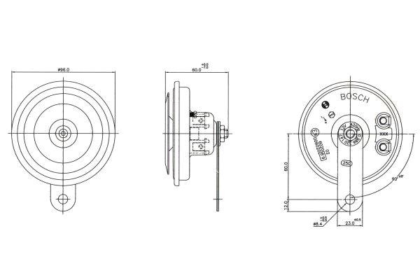 BOSCH 0 986 320 147 Clacson