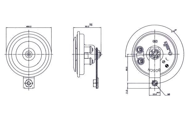 BOSCH 0 986 320 101 Clacson