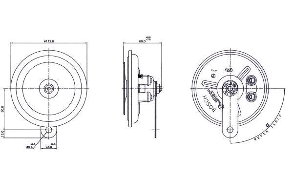 BOSCH 0 986 320 392 Clacson