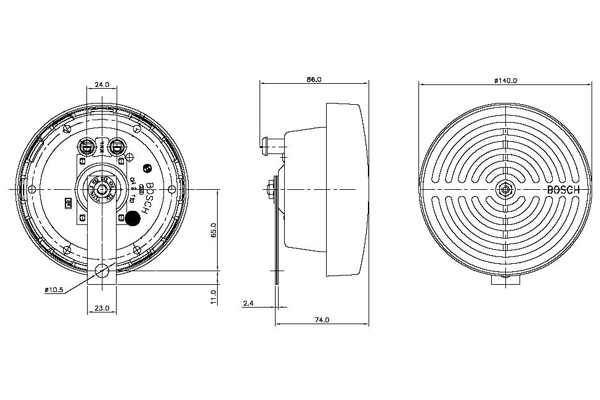 BOSCH 0 320 226 011 Κόρνα for MERCEDES-BENZ