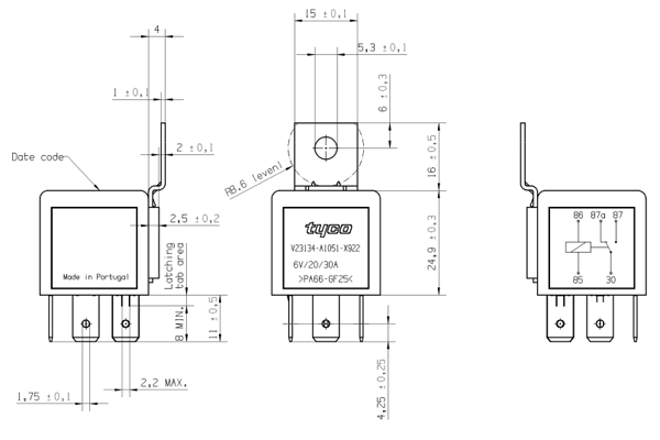 BOSCH 0 332 204 001 Relais, Steuergerät-Motormanagement