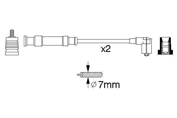 BOSCH 0 356 912 807 Zündleitungssatz